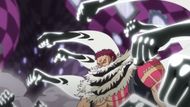 Katakuri's Gatling punches with Mochi Mochi's power (Image Source: Toei Animation)